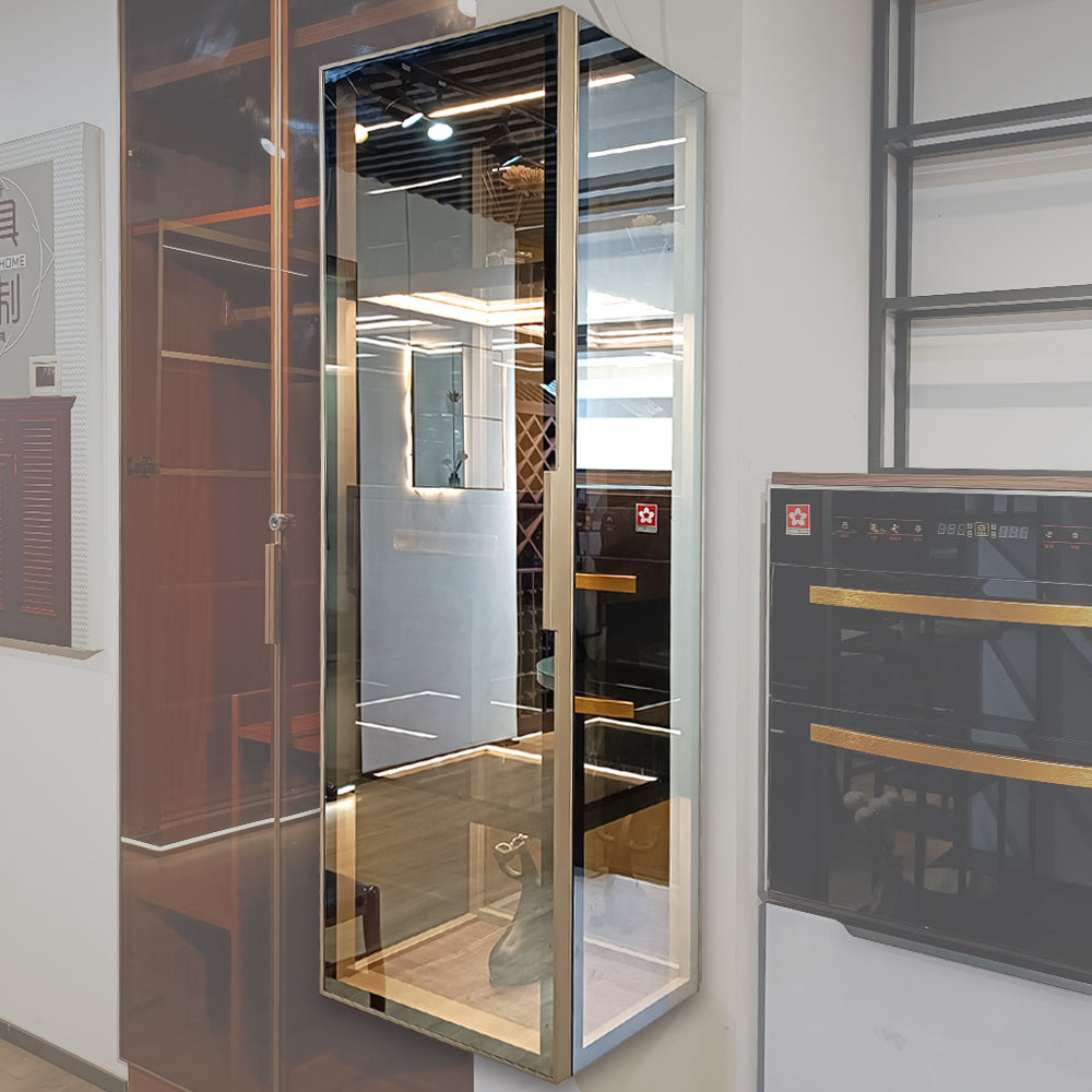 Aluminum Frame Wall Mount Glass Cabinet