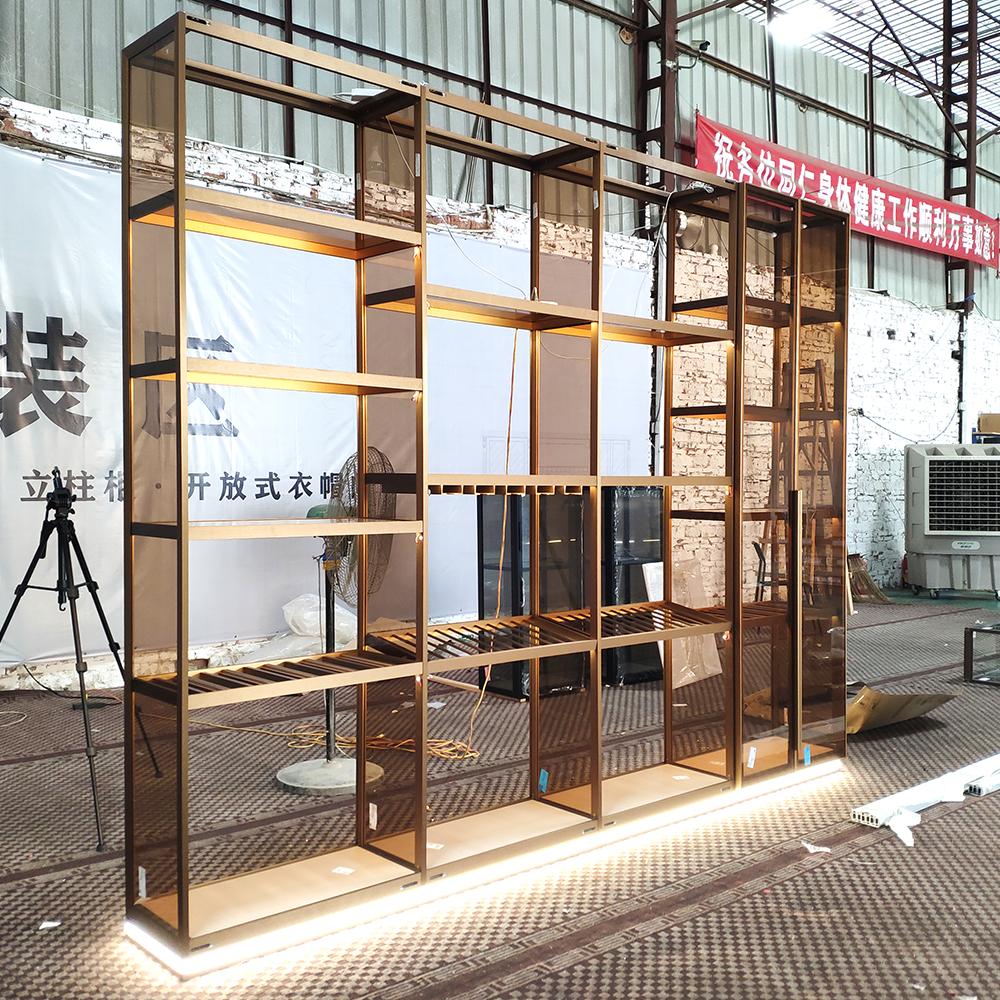 Aluminum Frame Tempered Glass Wine Cabinet